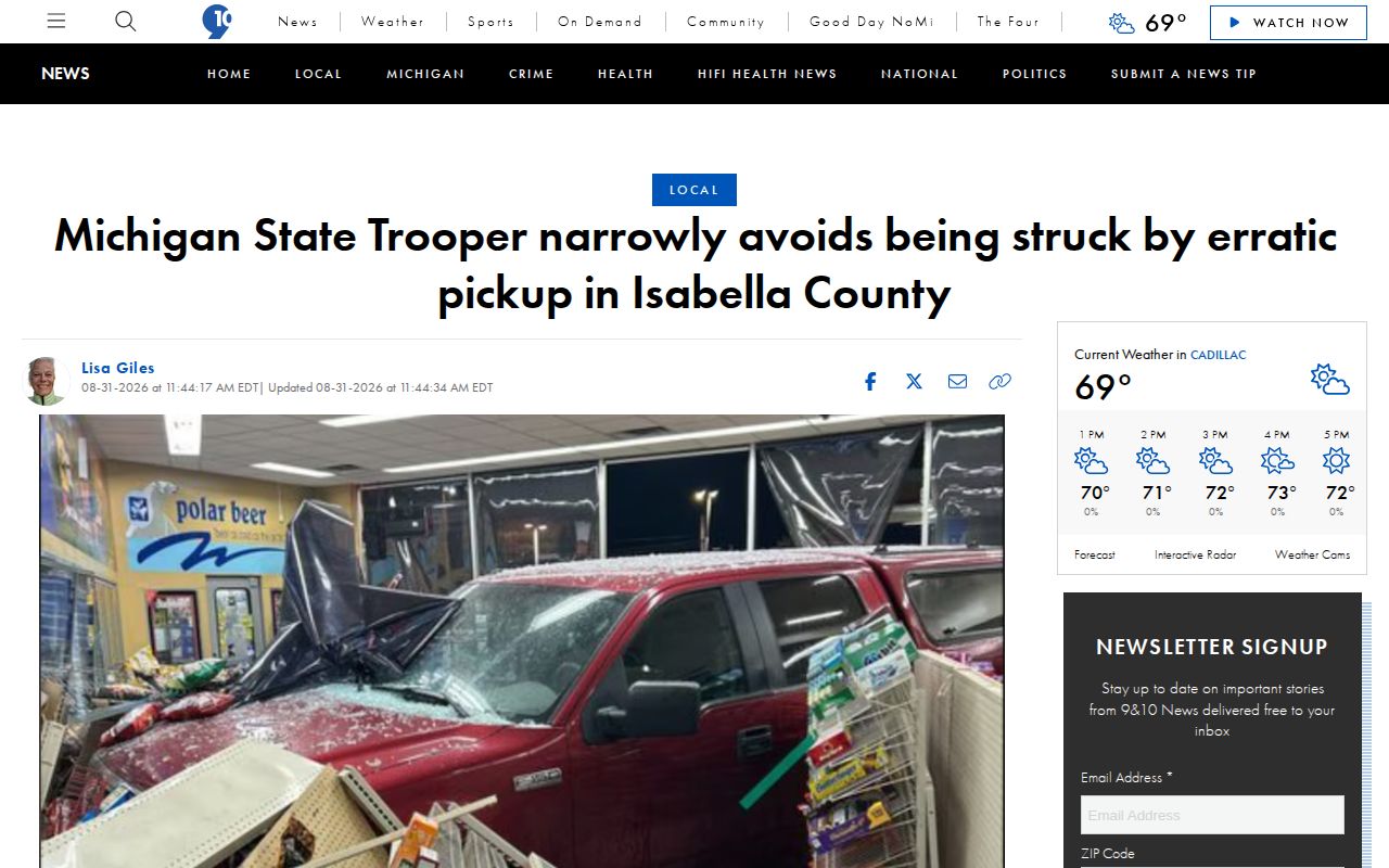 9 and 10 News Isabella County incident report based on agency information